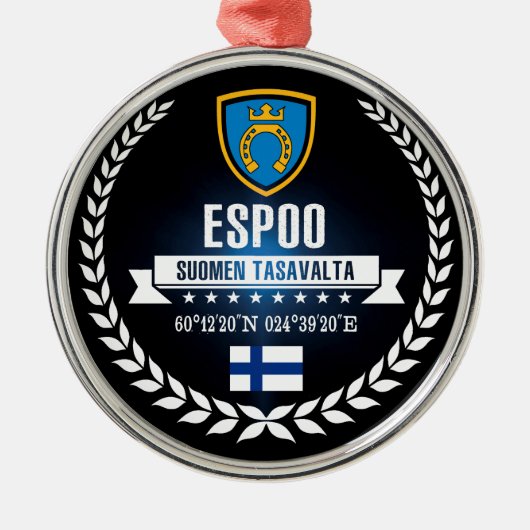 Espoo Metalen Ornament (Voorkant)