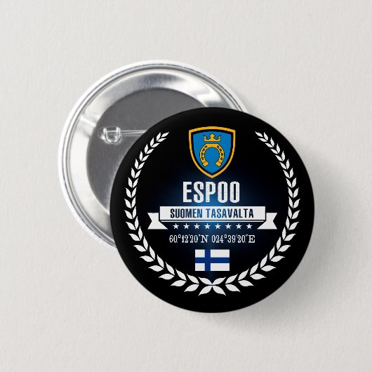 Espoo Ronde Button 5,7 Cm (Voorkant /achterkant)