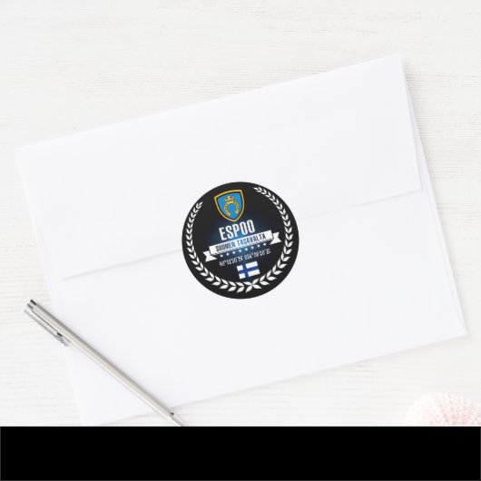 Espoo Ronde Sticker (Envelop)