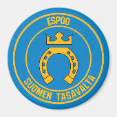 Espoo Round Emblem Magneet (Voorkant)