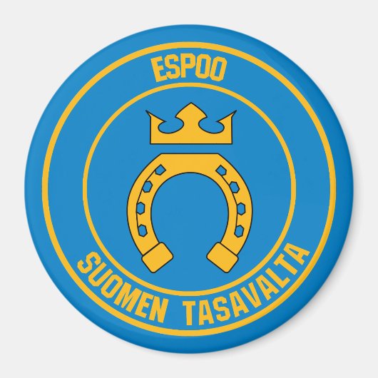 Espoo Round Emblem Magneet (Voorkant)
