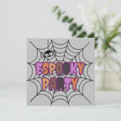 Espooky Party Fun Spooky Spider Kaart (Staand voorkant)