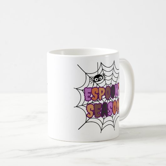 Espooky Seizoen Leuk Halloween Koffiemok (Voorkant rechts)