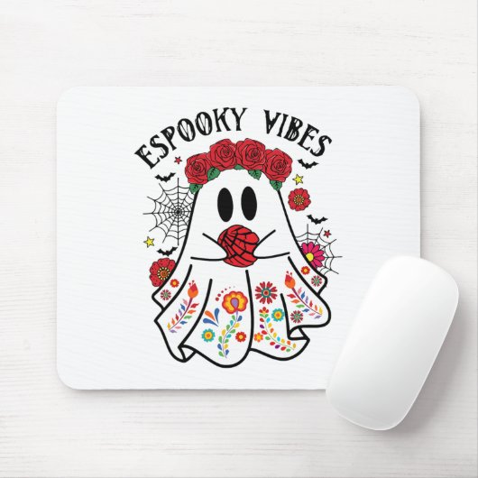 Espooky Vibes Halloween Ghost Mexicaanse Concha Sp Muismat (Met muis)
