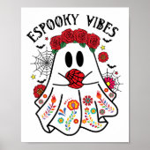 Espooky Vibes Halloween Ghost Mexicaanse Concha Sp Poster (Voorkant)