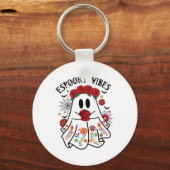 Espooky Vibes Halloween Ghost Mexicaanse Concha Sp Sleutelhanger (Voorkant)