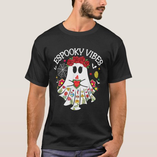 Espooky Vibes Mexicaanse Dag van de Dode Spooky Ma T-shirt (Voorkant)