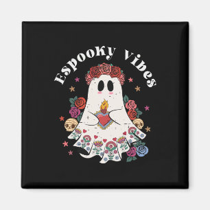 Espooky Vibes Schattige Ghost Funny Mexican Hallow Magneet