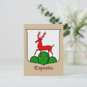 Esposito Family Heraldic Shield Briefkaart (Staand voorkant)