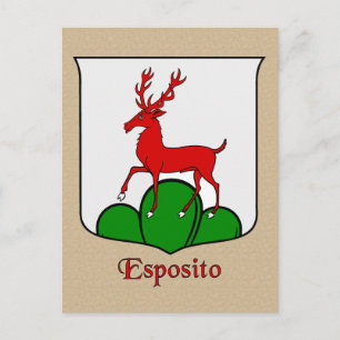 Esposito Family Heraldic Shield Briefkaart