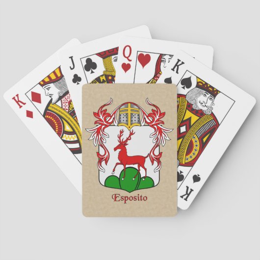 Esposito Heraldic Shield en Mantel Pokerkaarten (Achterkant)