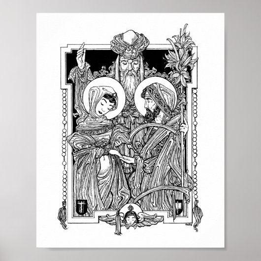 Espousal of the Blessed Virgin 8 x 10 inch print (Voorkant)