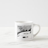 Espres voor de Huid- en Peek Hole (transparante ac Espresso Kop (Rechts)