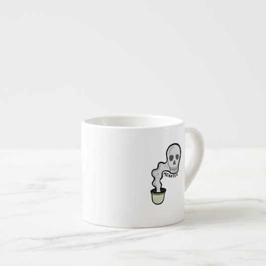 Espreso mok met fenjan en schedel (Voorkant rechts)