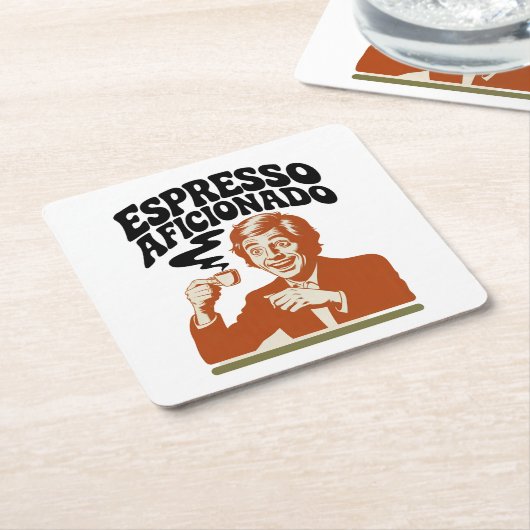 Espresso Aficionado - Java Lover Kartonnen Onderzetters (Schuin)