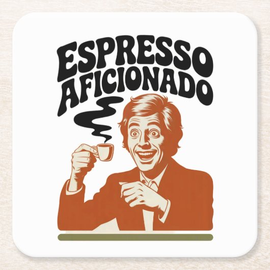 Espresso Aficionado - Java Lover Kartonnen Onderzetters (Voorkant)