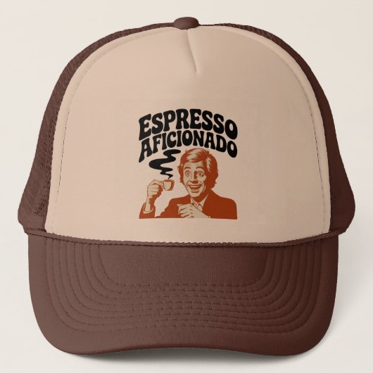 Espresso Aficionado - Java Lover Trucker Pet (Voorkant)
