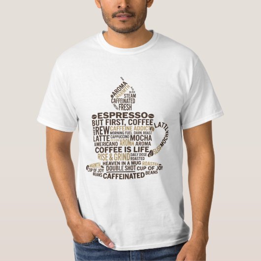 Espresso Aroma Beker Wolk T-shirt (Voorkant)