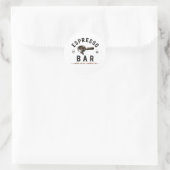☕ Espresso Bar Coffee Shop Personeelslogo ☕ Ronde Sticker (Tas)