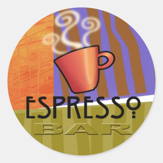 Espresso Bar Fine Art Sticker (Voorkant)