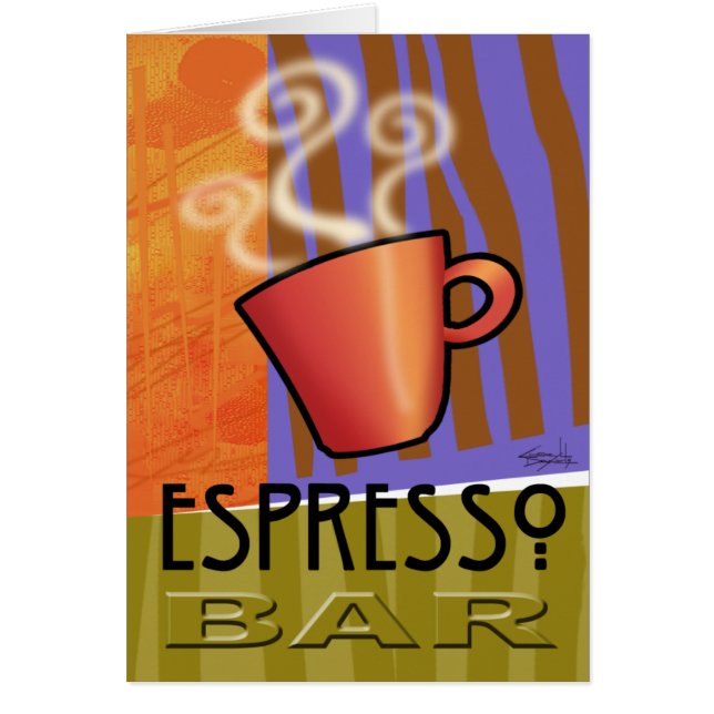 Espresso Bar-kaart (Voorkant)