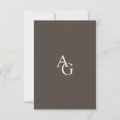 Espresso Beige Classic Modern Minimalist Wedding Save The Date (Achterkant)