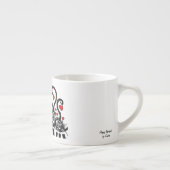 Espresso beker met kleine katten die piano spelen. espresso kop (Rechts)