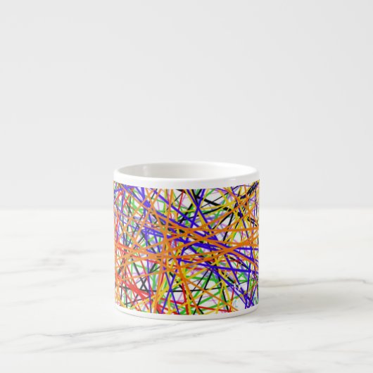 Espresso beker met kleurrijk abstract ontwerp espresso kop (Voorkant)