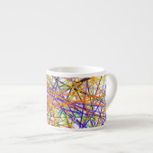 Espresso beker met kleurrijk abstract ontwerp espresso kop (Voorkant rechts)