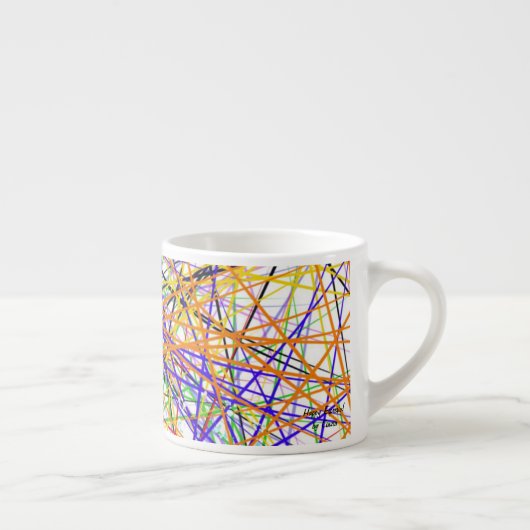 Espresso beker met kleurrijk abstract ontwerp espresso kop (Rechts)