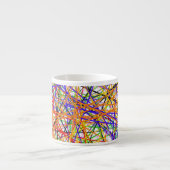 Espresso beker met kleurrijk abstract ontwerp kop (Voorkant)
