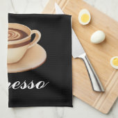 Espresso Black Kitchen Towel Theedoek (Quarter Fold)