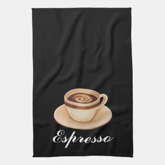 Espresso Black Kitchen Towel Theedoek (Verticaal)