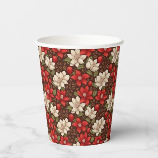 Espresso Bloom Papieren Bekers (Achterkant)