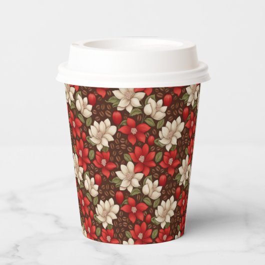 Espresso Bloom Papieren Bekers (Achterkant)