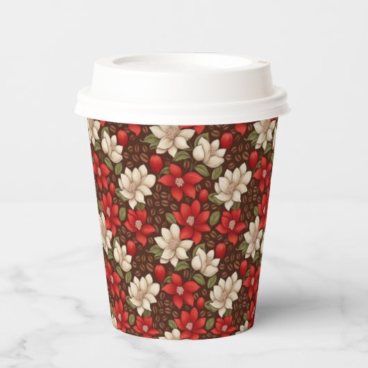 Espresso Bloom Papieren Bekers (Voorkant)