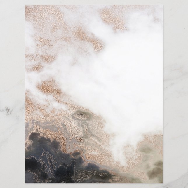 Espresso Brown Gold White 2-sleufpapier (Voorkant)