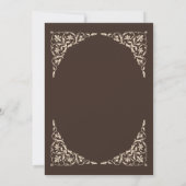 Espresso Brown Islamic Wedding Kaart (Achterkant)