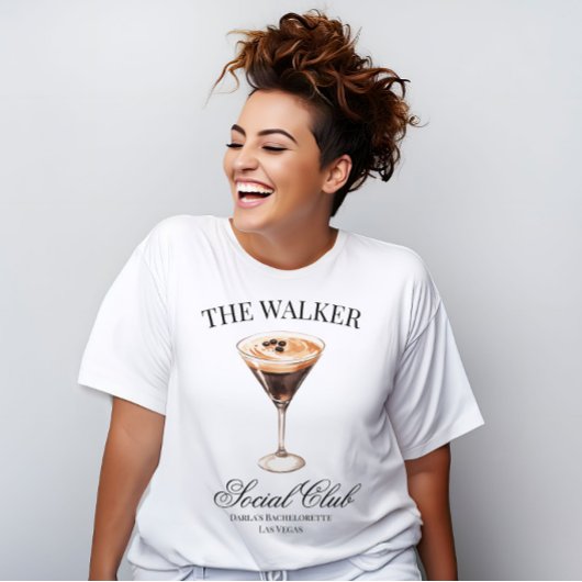 Espresso Cocktail Luxe Social Club Bachelorette T-shirt
