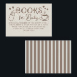 Espresso Coffee Books For Baby Request Informatiekaartje<br><div class="desc">Fun whimsical baby's milk bottle and coffee cup "Books for Baby" enclosure cards</div>