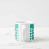 Espresso Coffee Mok, Emerald Green Dogtooth Check Espresso Kop (Achterkant)