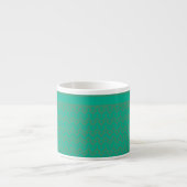 Espresso Coffee Mok, Emerald Green Geometric Kop (Voorkant)