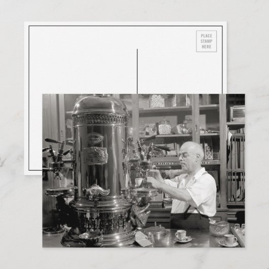 Espresso Coffee Shop, 1942 Briefkaart (Voorkant / Achterkant)