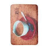 Espresso Cup en Lepel Woordwolk Badmat (Voorkant Verticaal)