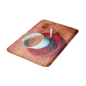 Espresso Cup en Spoon Word Cloud Badmat (Gekanteld)