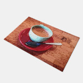 Espresso Cup en Spoon Word Cloud Deurmat (Schuin)