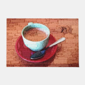 Espresso Cup en Spoon Word Cloud Deurmat (Voorkant)
