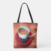 Espresso Cup en Spoon Word Cloud Tote Bag (Achterkant)