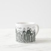 Espresso Cup met Calming Mountain Uitzicht Kop (Voorkant rechts)