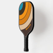 Espresso Drift Circle Stripe met Naam Pickleball Paddle (Links)